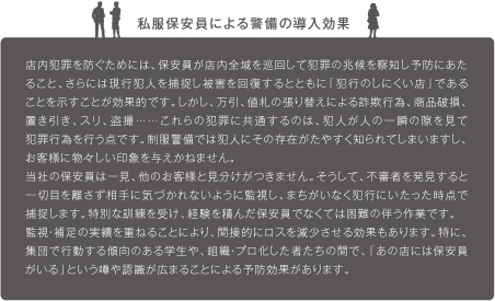 私服保安員によるけいびの導入効果
